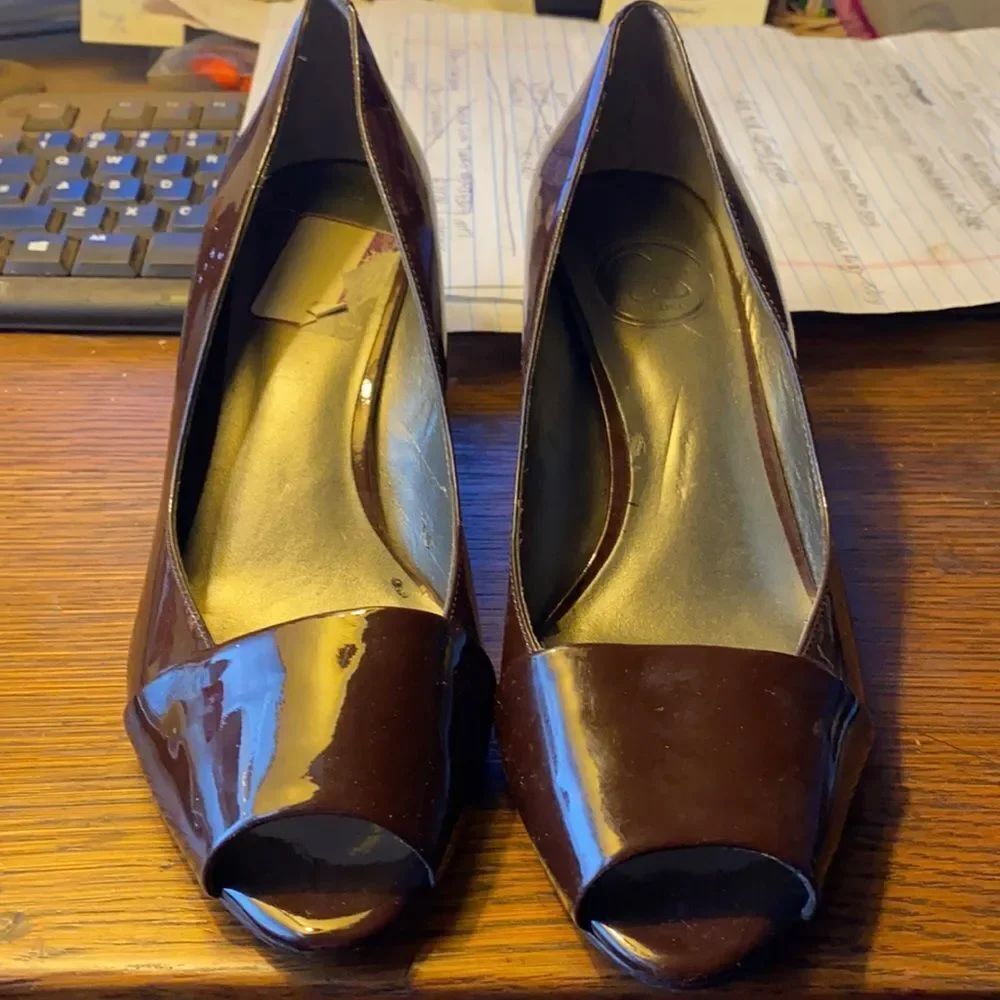 Jessica Simpson Brown Wedge shoes sz 7.5